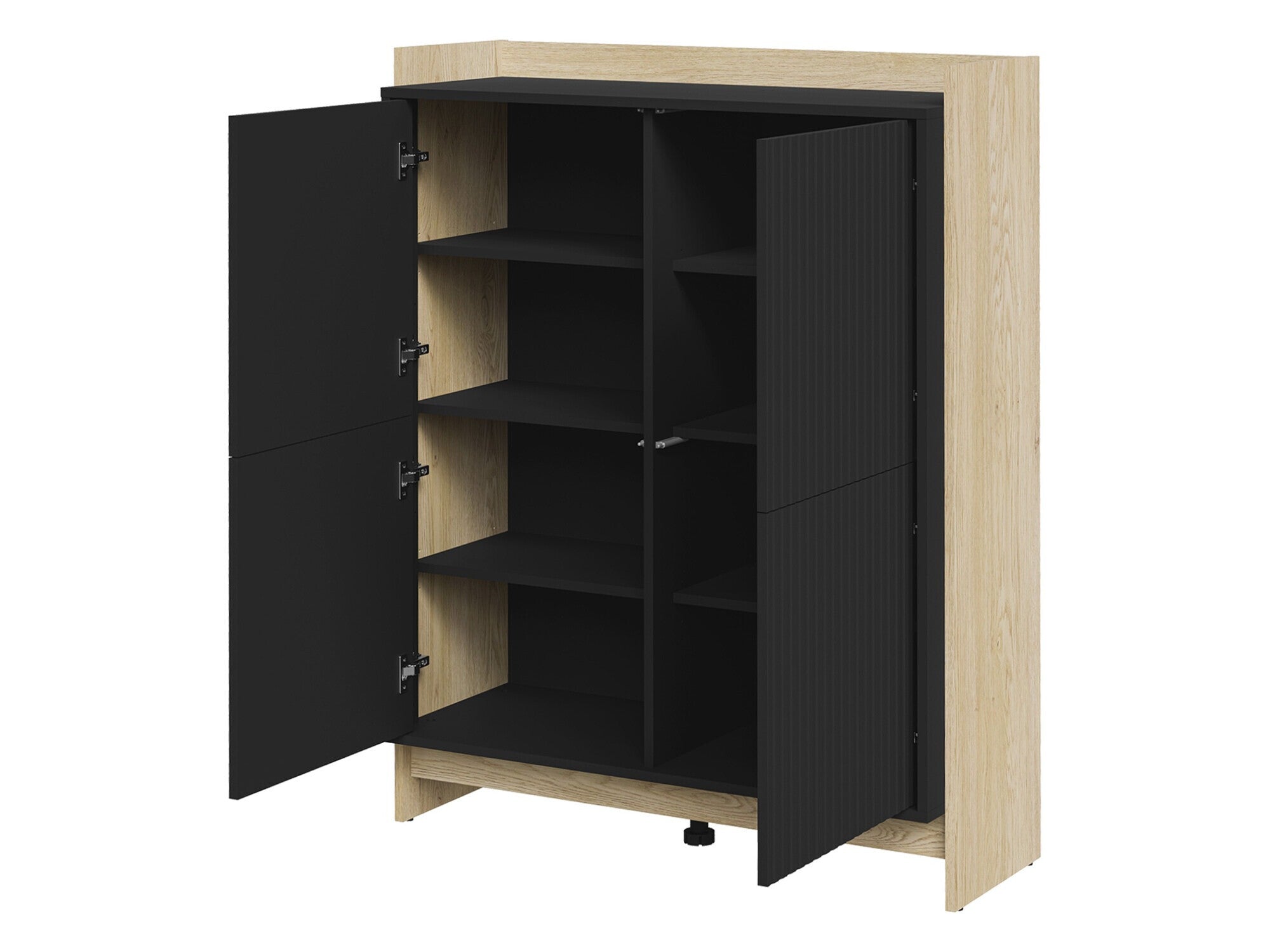 Svetainės komplektas Meble PORTO I Dąb Cremona/Czarny