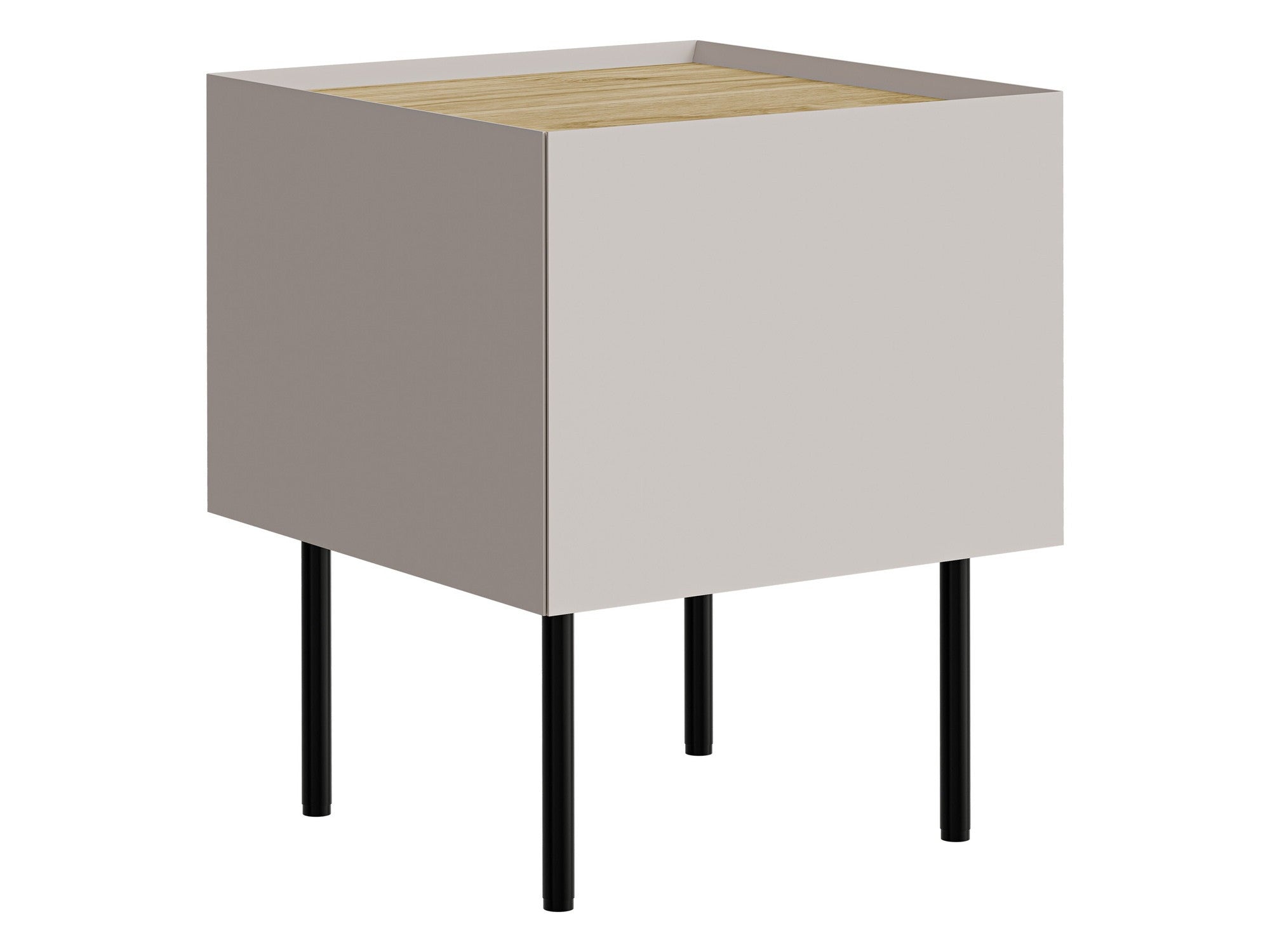 Naktinių staliukų komplektas Szafka necna FELLINI 2szt., Spalva: Kašmyras + Ąžuolas