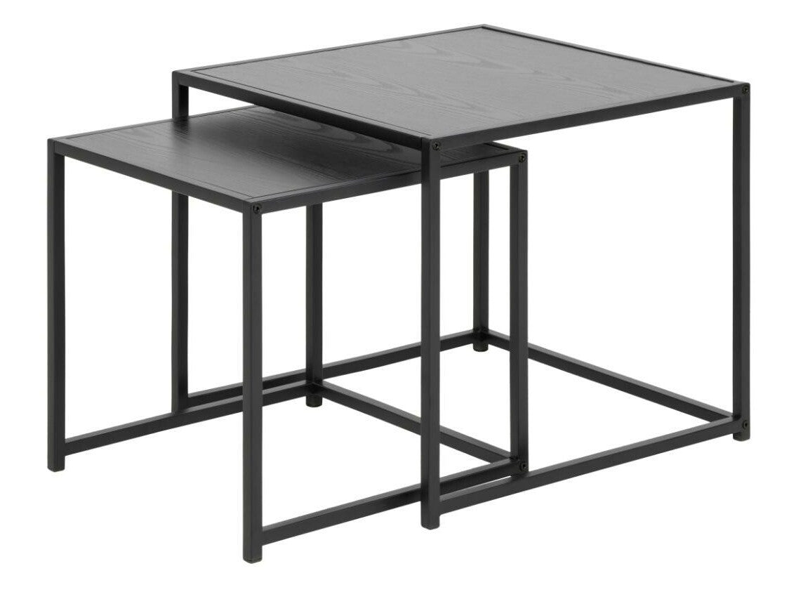 Žurnalinių staliukų komplektas Seaford nest of stalai juoda 0000080882