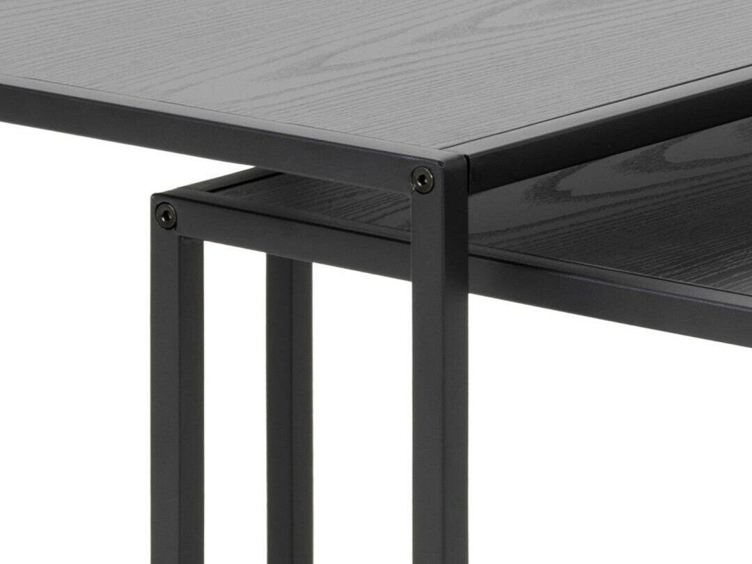 Žurnalinių staliukų komplektas Seaford nest of stalai juoda 0000080882