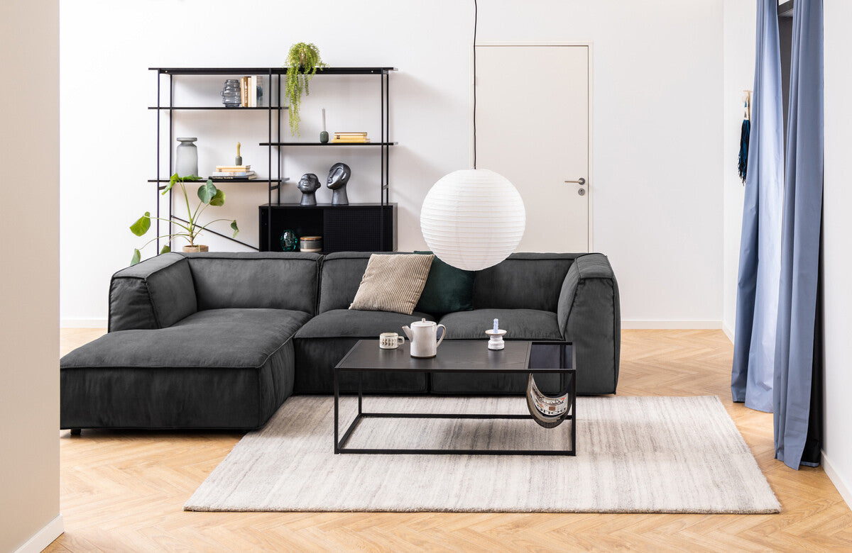 Žurnalinis staliukas Seaford 0000086766, Spalva: Juodas uosis + Juoda