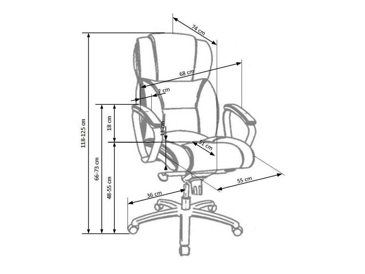 Biuro kėdė Foster Q-044, Spalva: Tamsi ruda