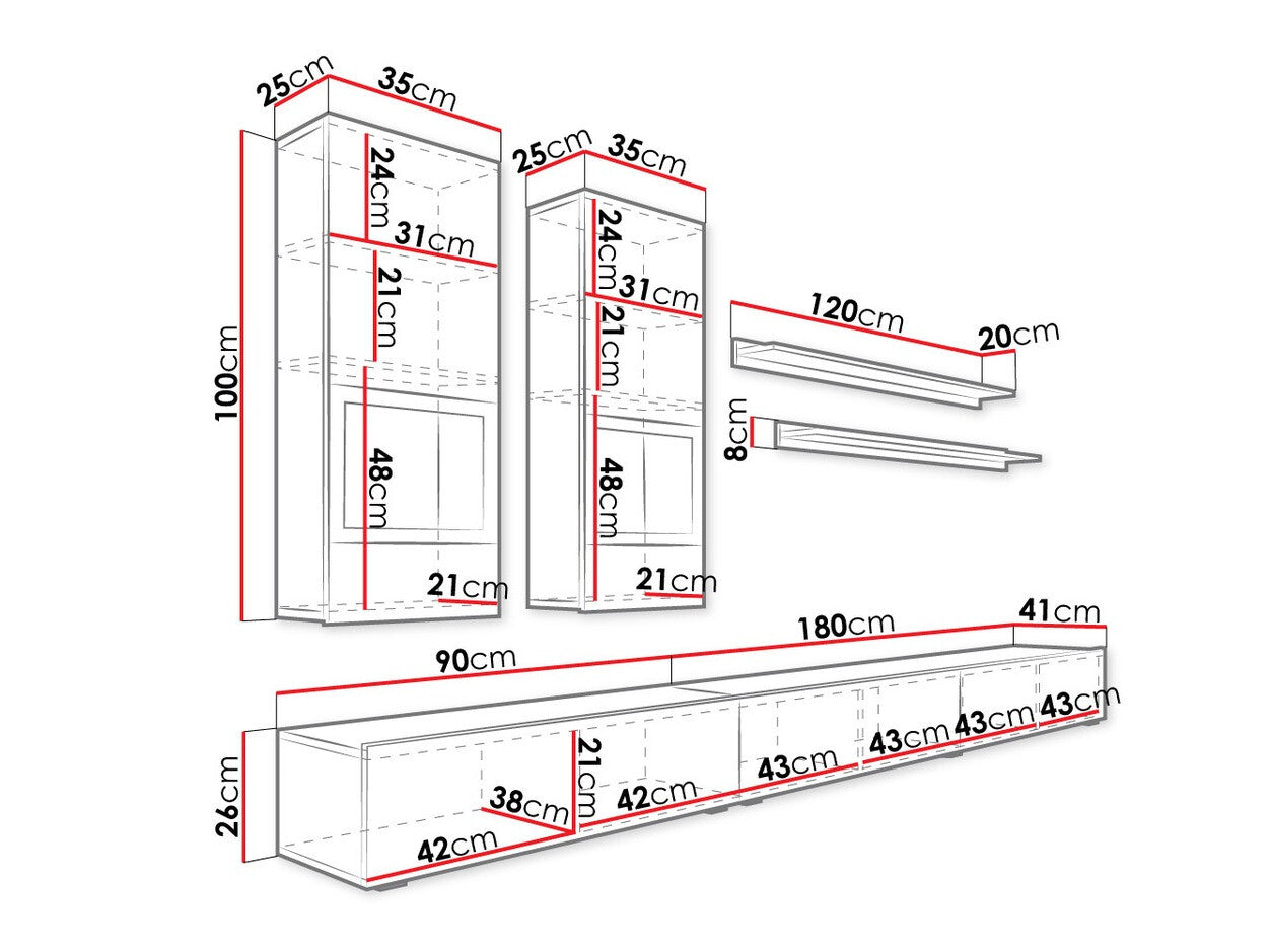 Sekcija 2497BM10 Barasos 10, Spalva: Balta + Blizgi balta