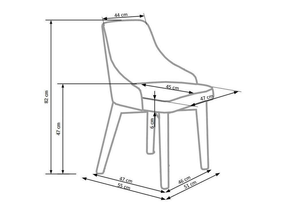 Kėdė TOLEDO, Spalva: Beige + Sonomos ąžuolas