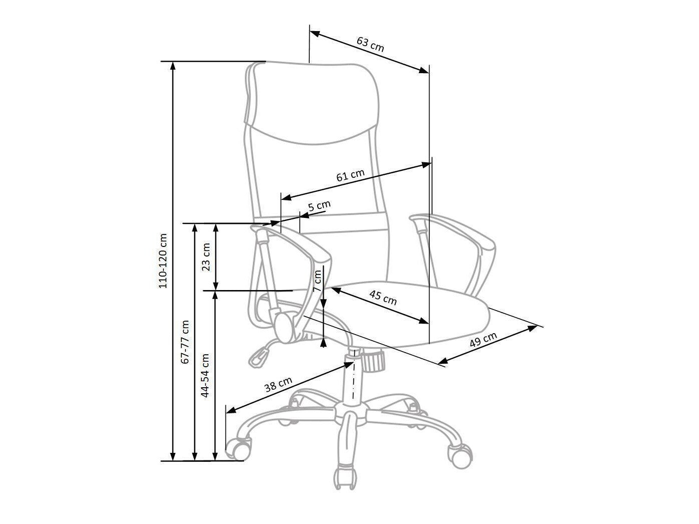 Biuro kėdė Vire Q-025, Spalva: Juoda