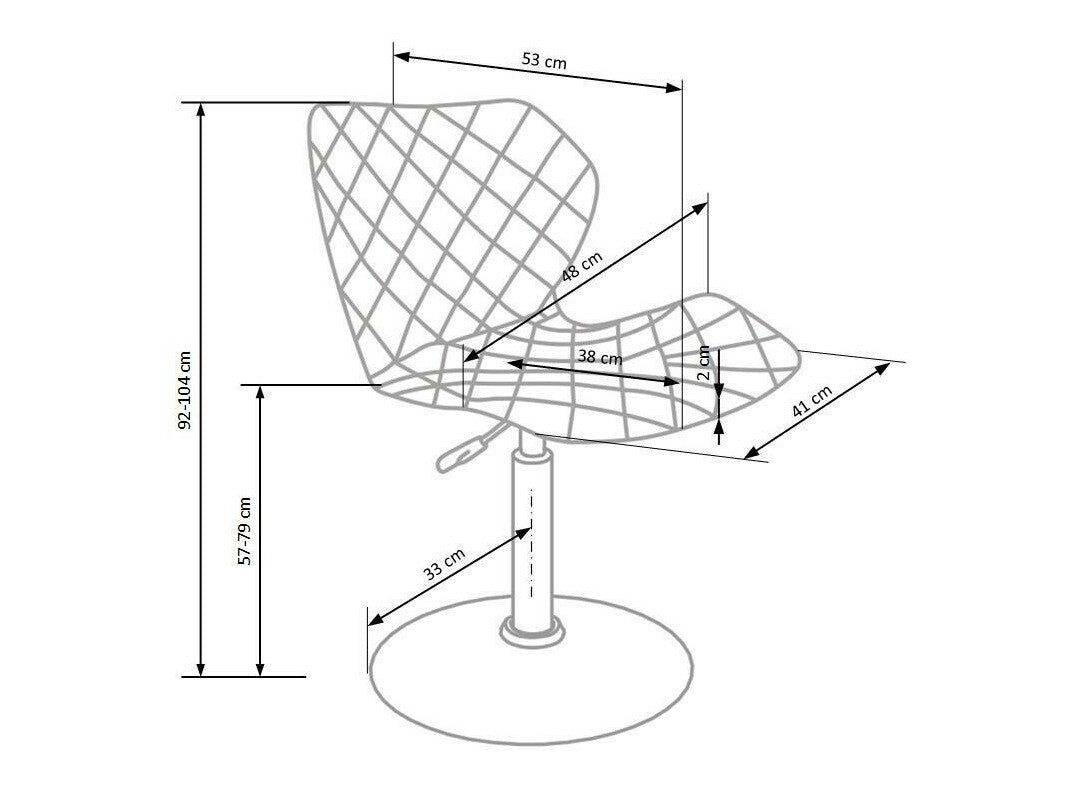 Pusbario kėdė MATRIX 2, Spalva: Juoda + Balta