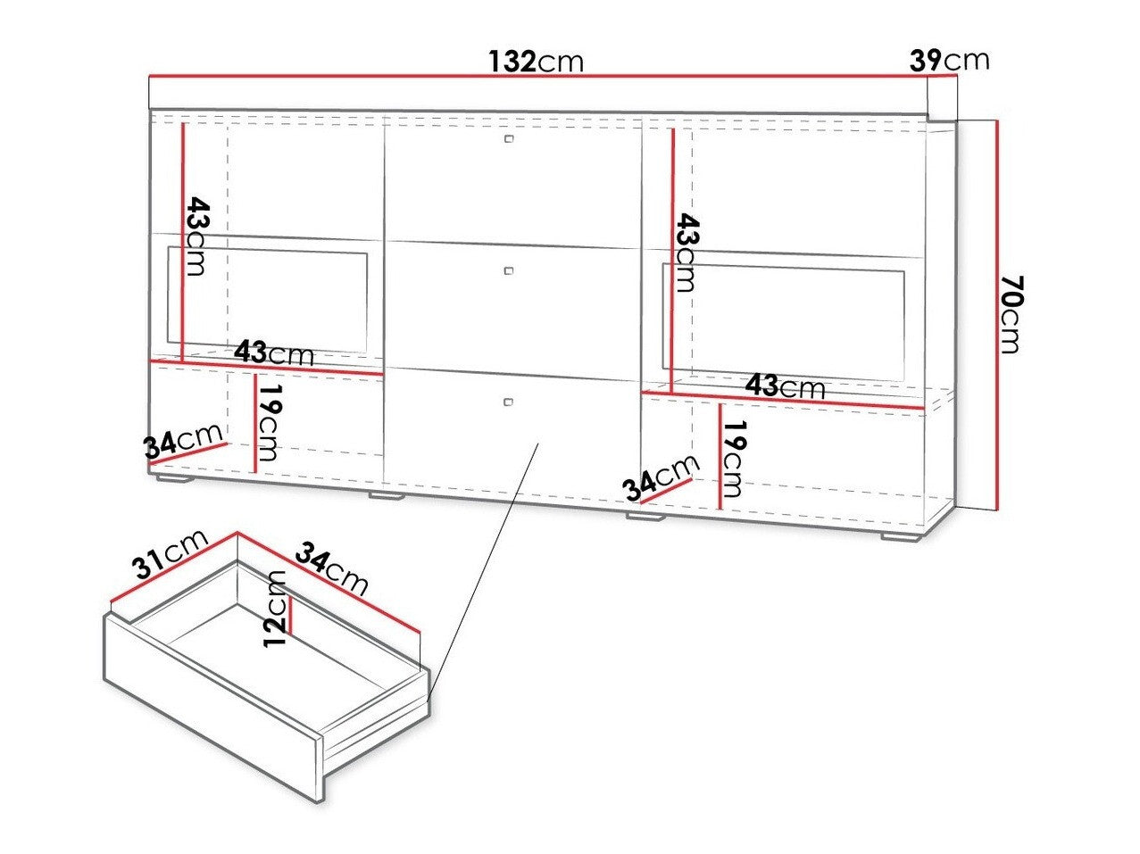 Vitrina 2497BM26 Barasos 26, Spalva: Balta + Blizgi balta