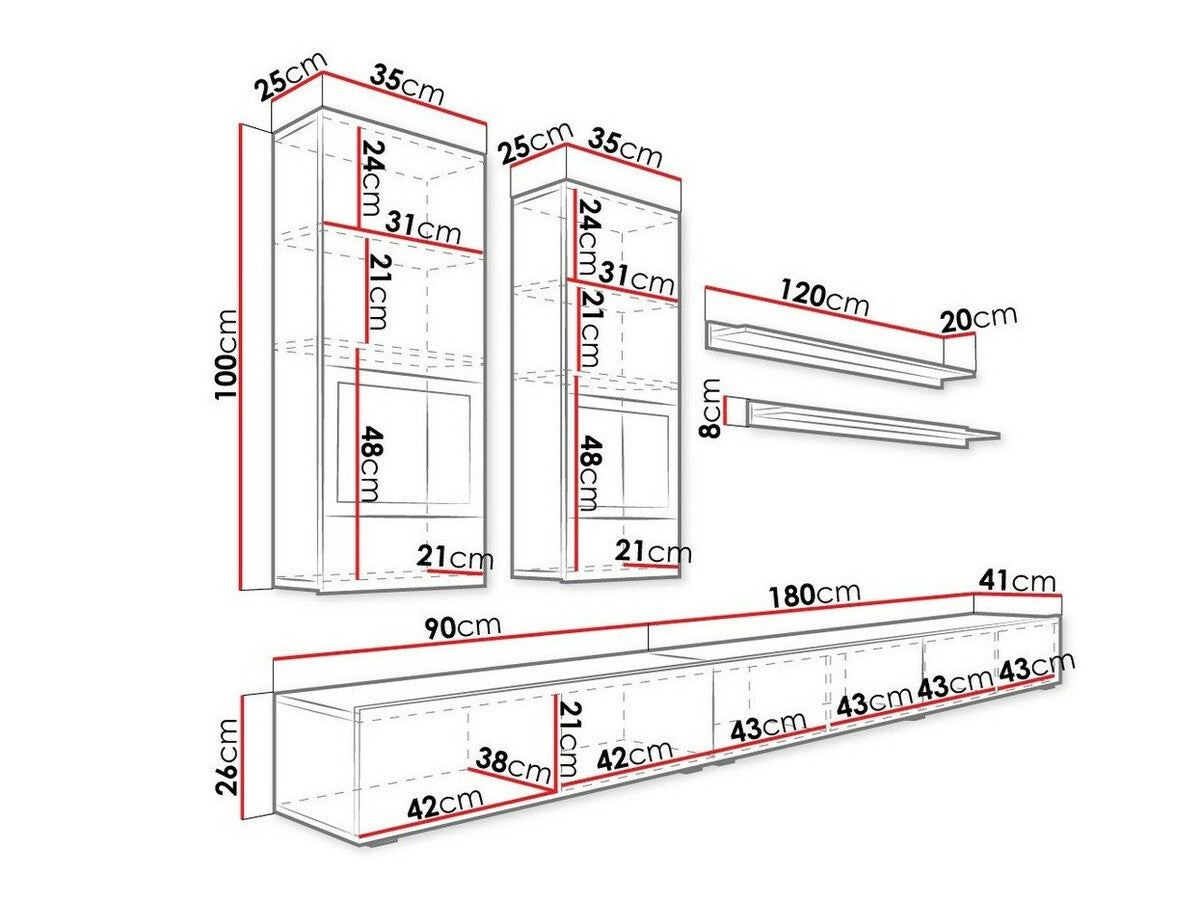 Sekcija 24Z6BM10 Barasos 10, Spalva: Graikinis riešutas + Tamsi ruda