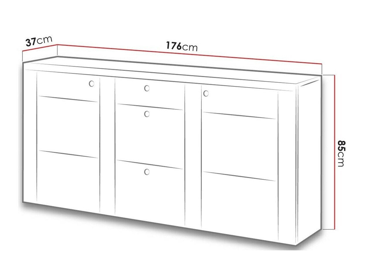 Komoda Larona LA25 24Z6DZ25, Spalva: Riešutas