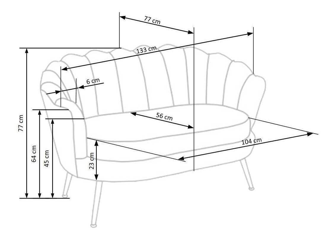 Sofa AMORINITO XL, Spalva: Tamsi žalia