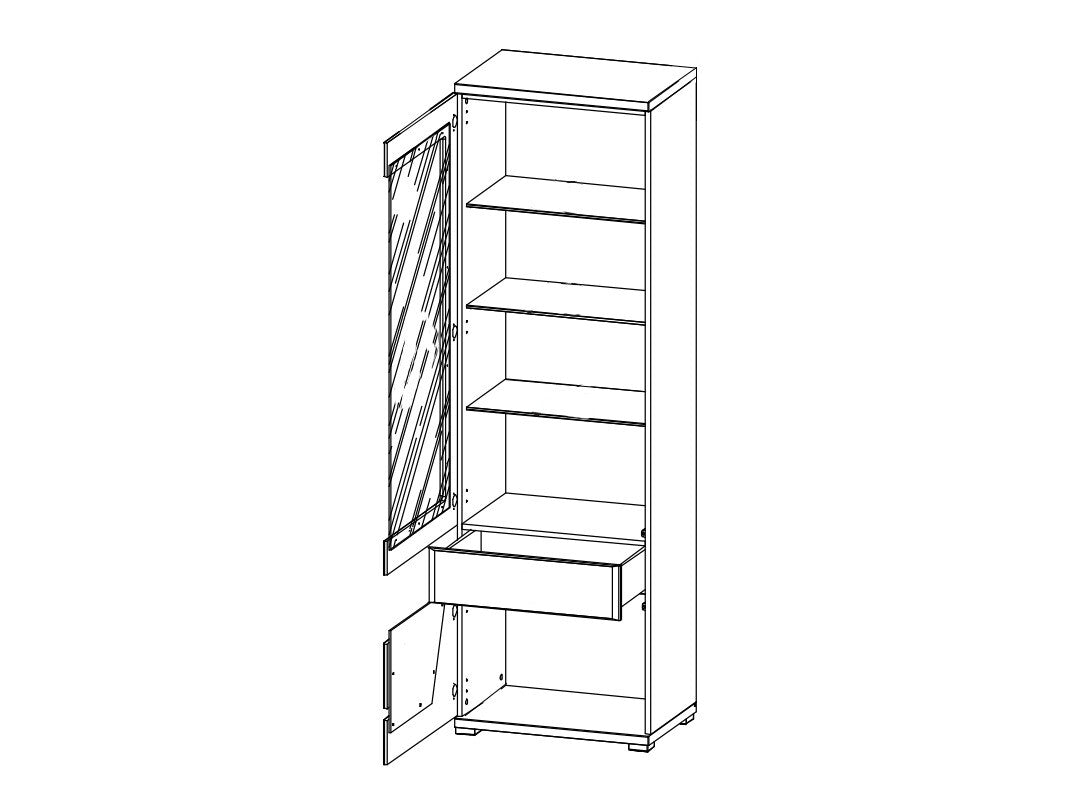 Vitrina Tes TS4, Variantas: Kairinis, Spalva: Guoba