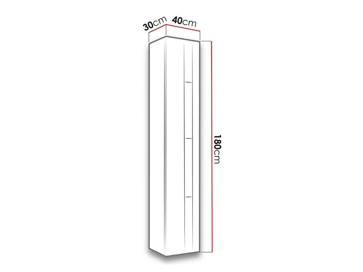 Pakabinama vitrina Vigo 180 New II (180 Zigo New), LED apšvietimas: Ne, Spalva: Pilka + Blizgi pilka