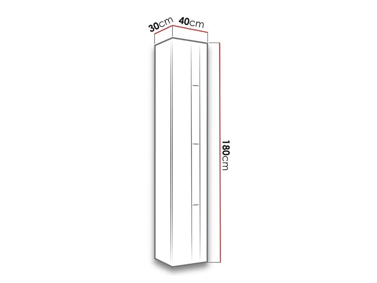 Pakabinama vitrina Vigo 180 New II (180 Zigo New), LED apšvietimas: Yra baltas, Spalva: Pilka + Blizgi pilka