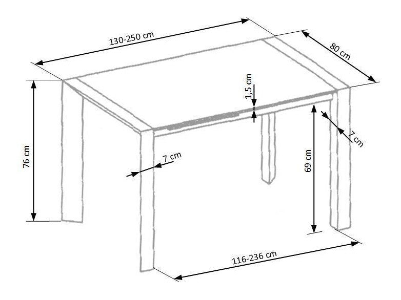 Stalas STANFORD XL