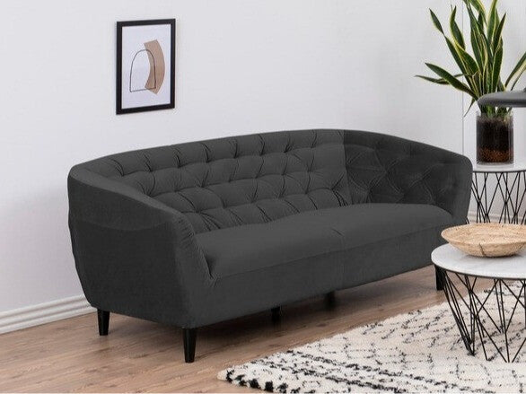 Chesterfield sofa 0000072641, Spalva: Tamsi pilka