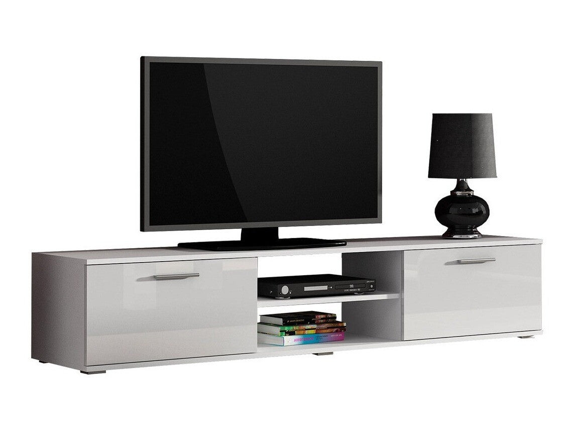 Tv staliukas Soho RTv 180 (RTv 180 Boho B3), Spalva: Balta + Blizgi balta