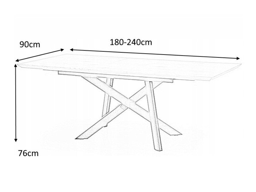 Stalas CAPITAL, Stalo ilgis: 180 cm