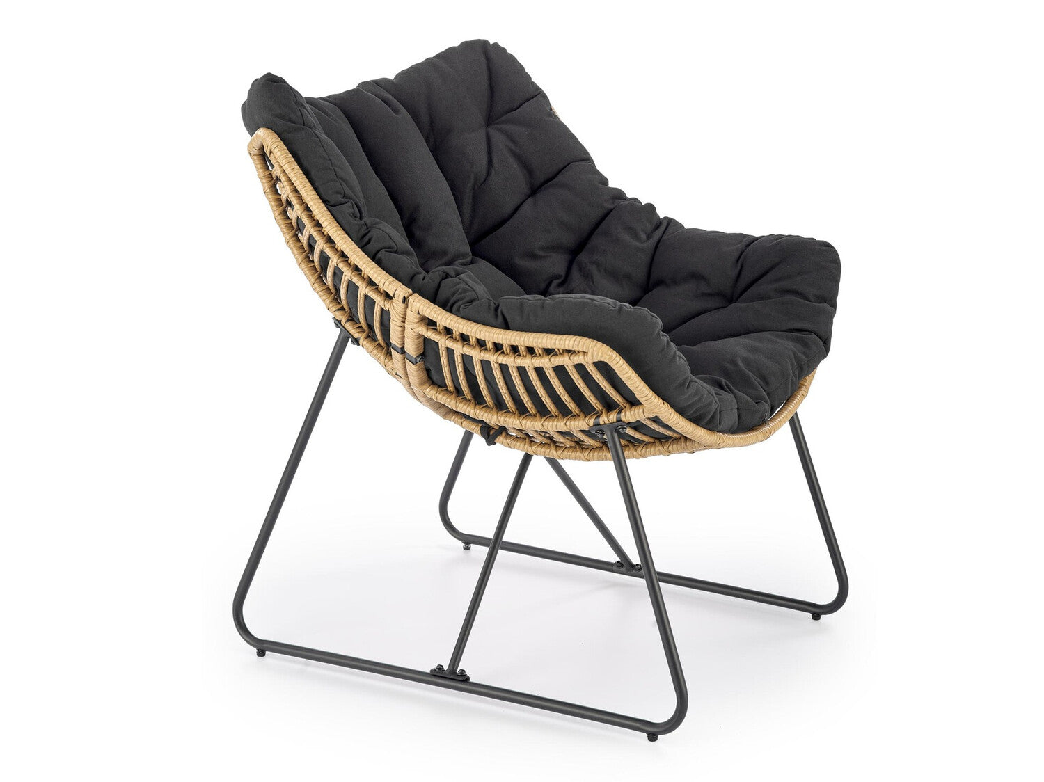 Fotelis WHISPER leisure kėdė, juoda / natural V-CH-WHISPER-FOT