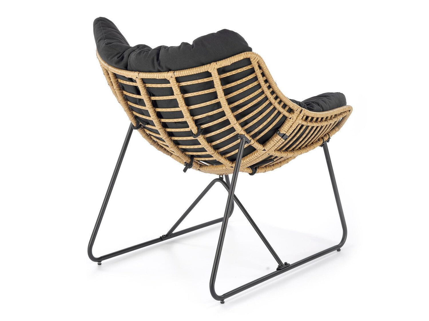 Fotelis WHISPER leisure kėdė, juoda / natural V-CH-WHISPER-FOT