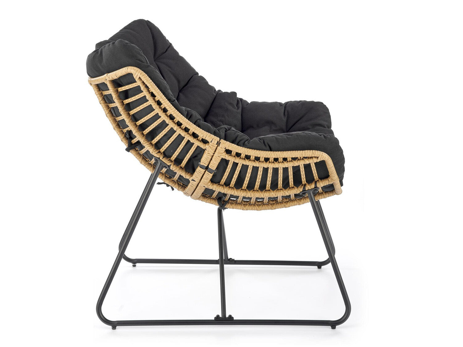 Fotelis WHISPER leisure kėdė, juoda / natural V-CH-WHISPER-FOT