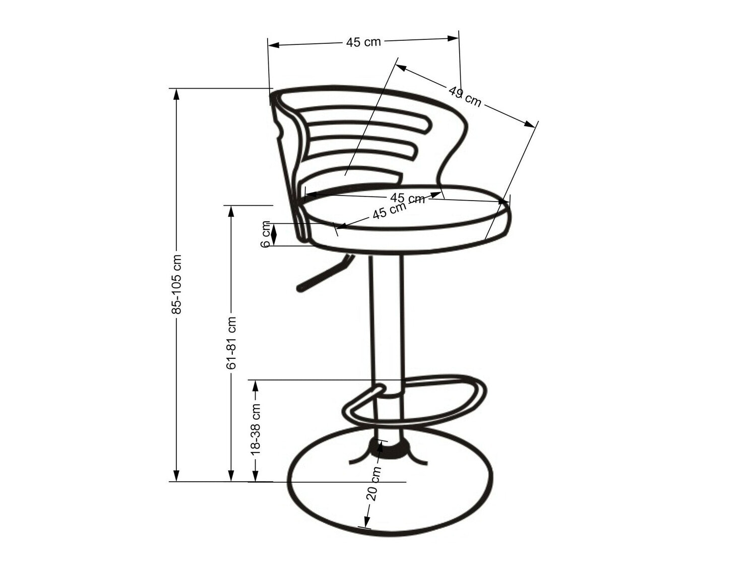 Baro kėdė H109 baro kėdė, kreminėy / graikinis riešutas V-CH-H/109