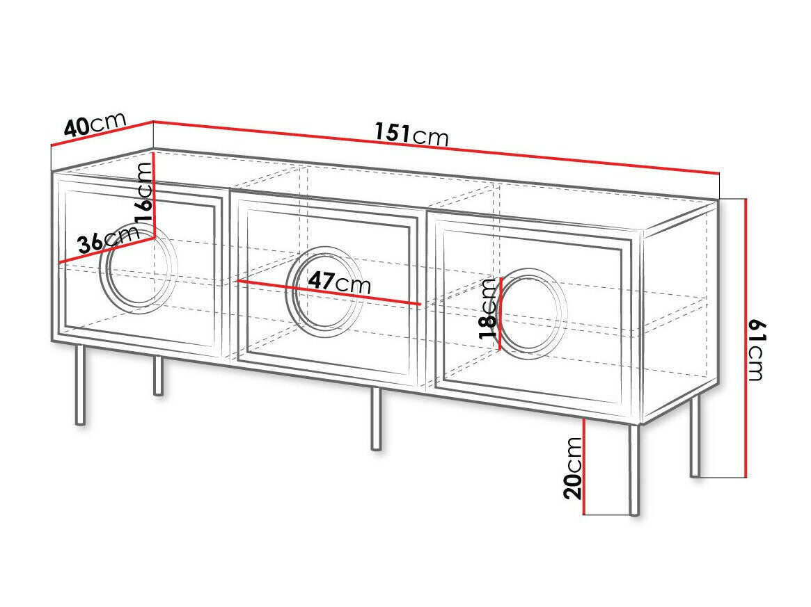 Tv staliukas Szafka RTV 150 3D PALAZZO Czarny mat + Dąb craft 5903211296925