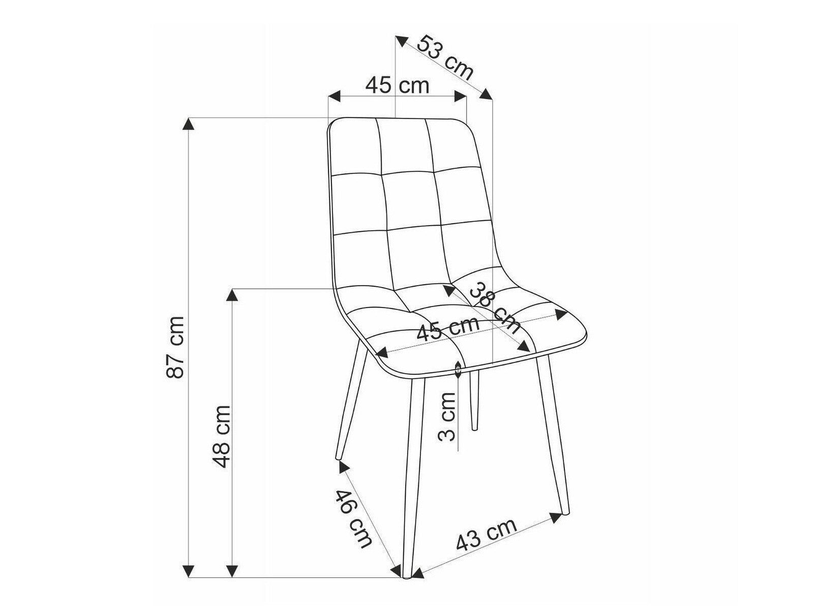 Kėdė K547 kėdė, pilka V-CH-K/547-KR-POPIELATY (Pilka)