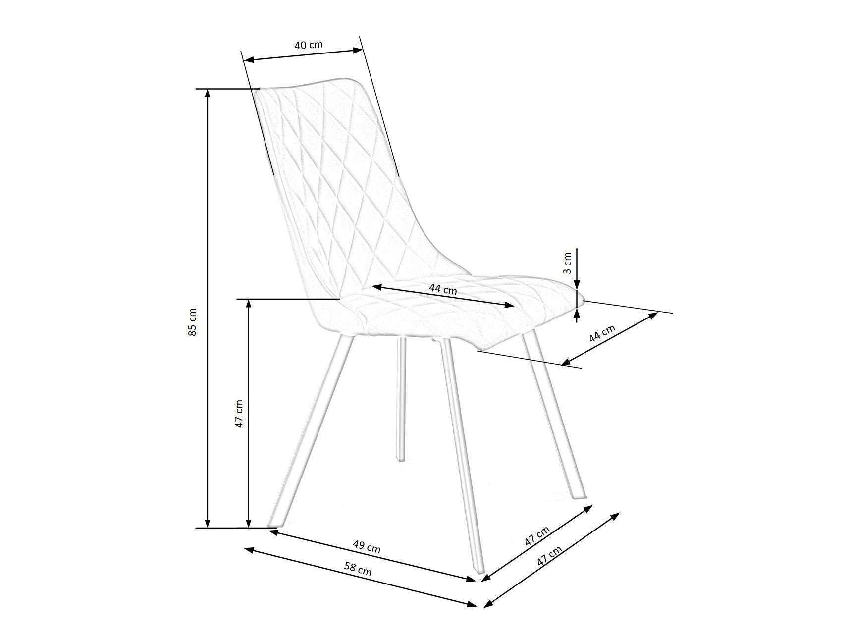 Kėdė K450 V-CH-K/450-KR-CYNAMONOWY, Spalva: Oranžinė