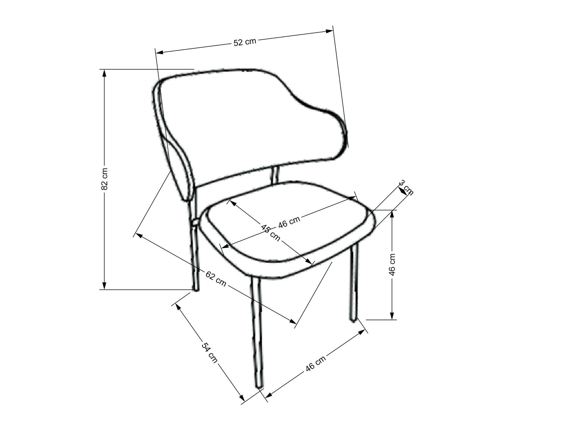 Kėdė K497 kėdė, kreminėy V-CH-K/497-KR-KREMOWY (Kreminė)