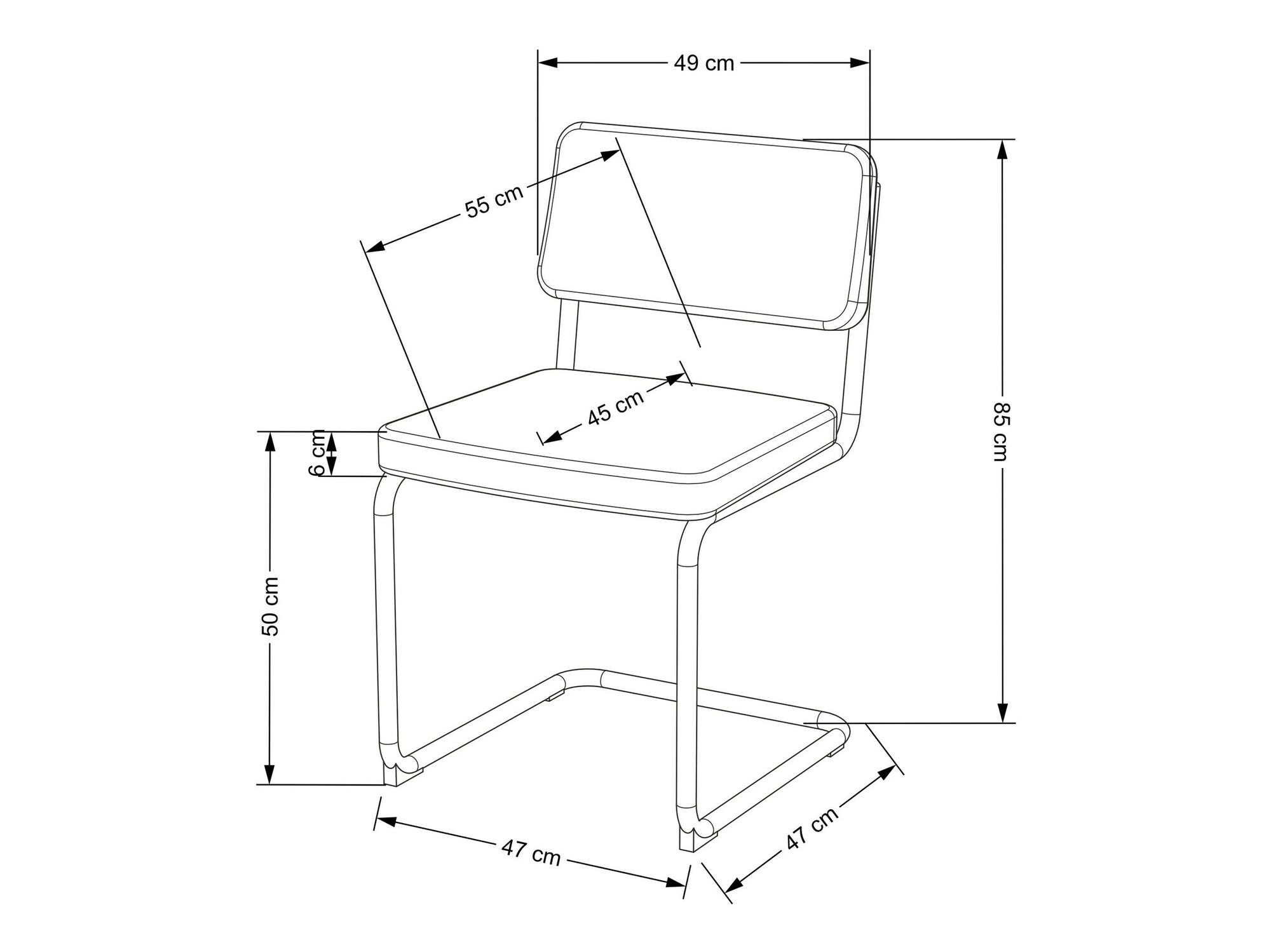 Kėdė K510 kėdė, pilka V-CH-K/510-KR-POPIELATY (Pilka)