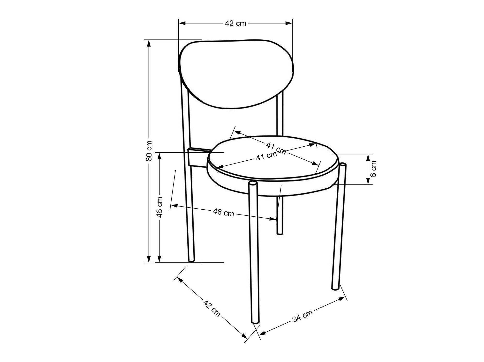 Kėdė K509 kėdė, pilka V-CH-K/509-KR-POPIELATY (Pilka)