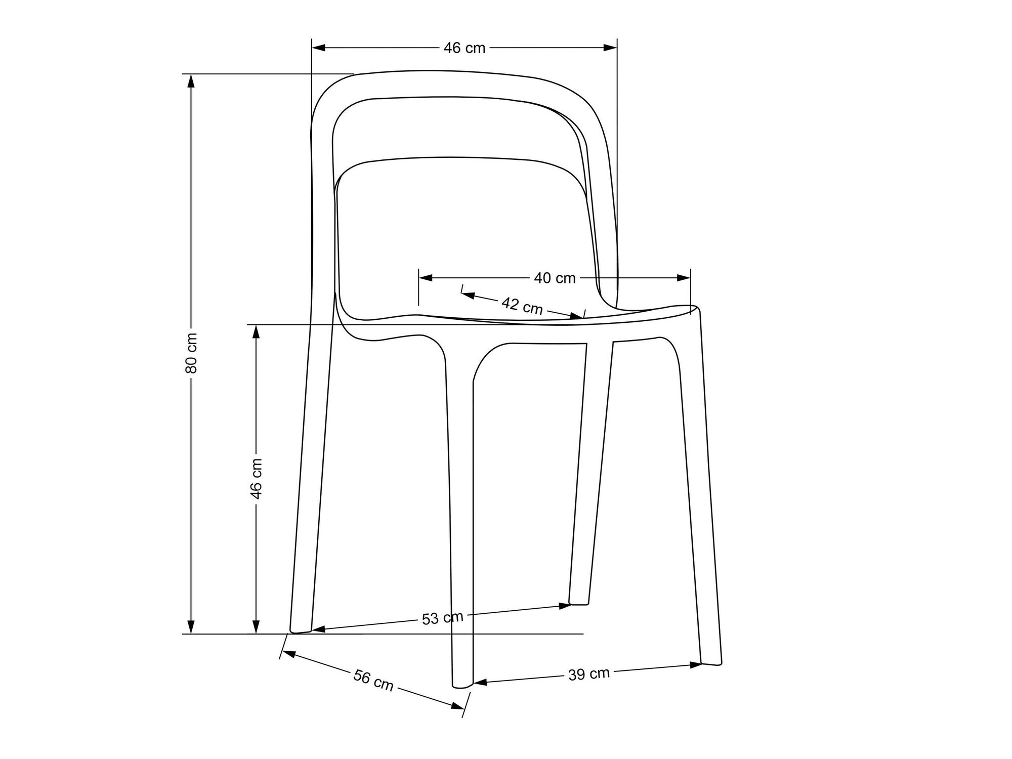 Kėdė K490 kėdė, balta V-CH-K/490-KR-BIAŁY