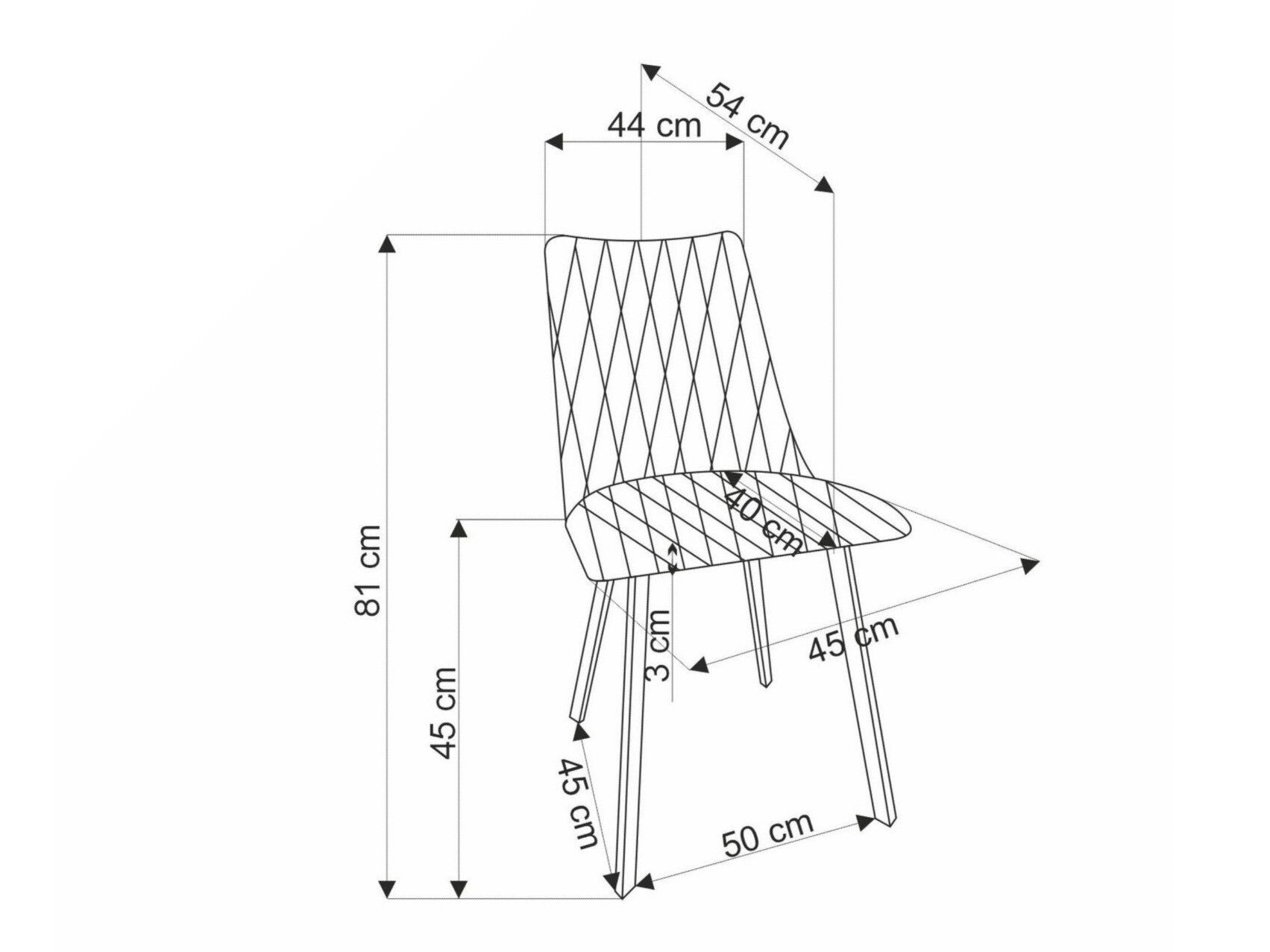 Kėdė K561 kėdė, pilka V-CH-K/561-KR-POPIELATY (Pilka)