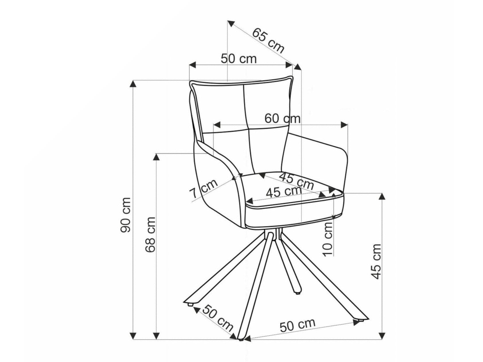 Kėdė K528 kėdė, pilka V-CH-K/528-KR-POPIELATY (Pilka)