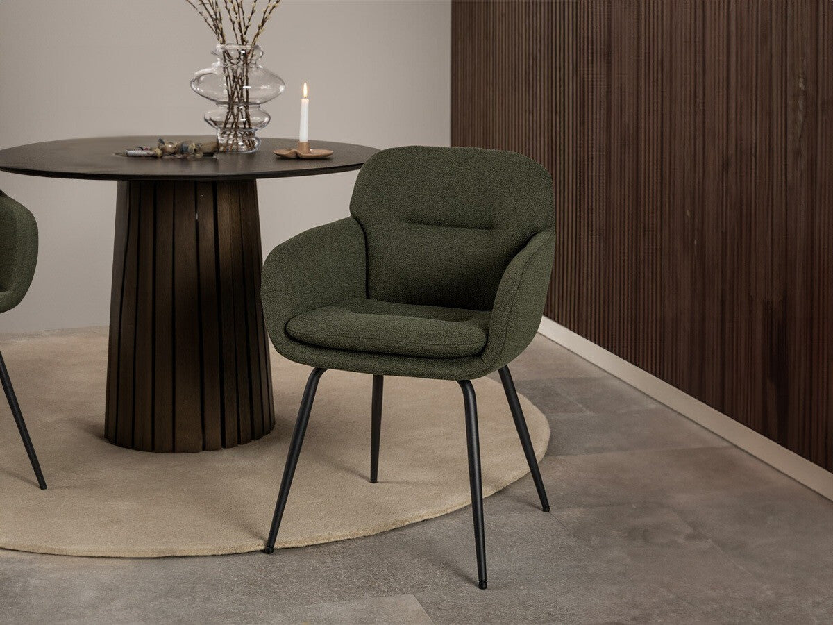 Kėdė Dora dining kėdė with armrest žalia 0000102654 (Žalia)