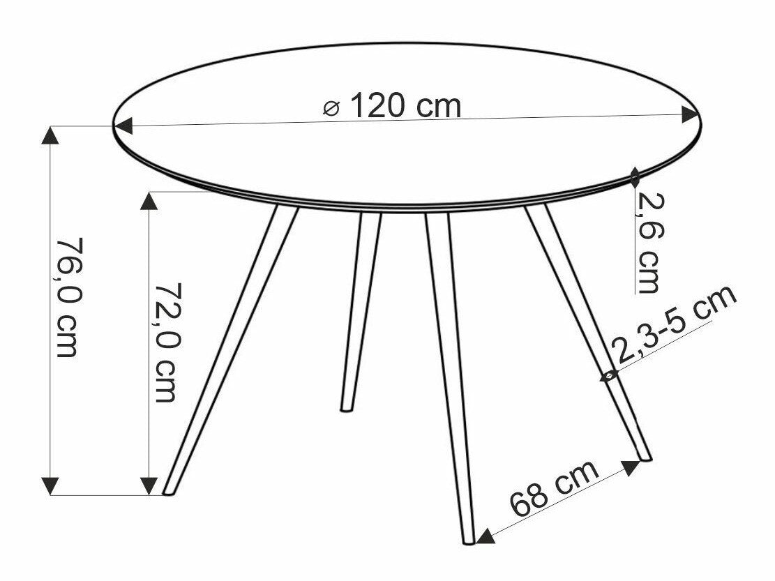 Stalas ARAMIS stalas, lastrico / juoda V-CH-ARAMIS-ST