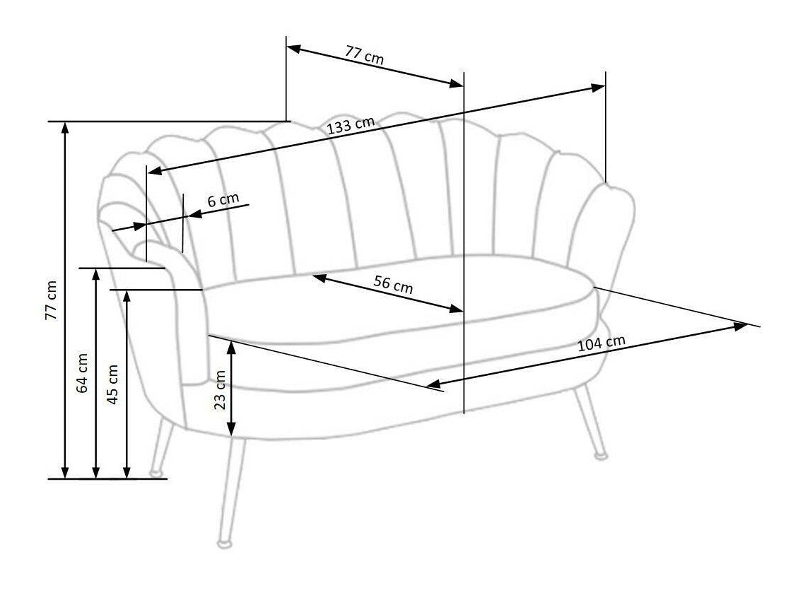 Sofa AMORINITO XL V-CH-AMORINITO_XL-FOT-GRANATOWY, Spalva: Mėlyna