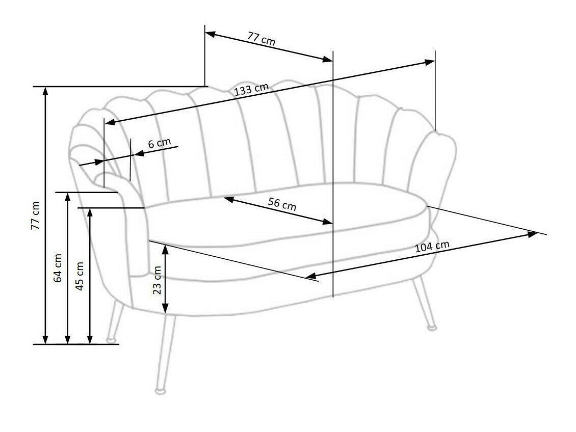 Sofa AMORINITO XL V-CH-AMORINITO_2_XL-FOT-MUSZTARDOWY, Spalva: Geltona