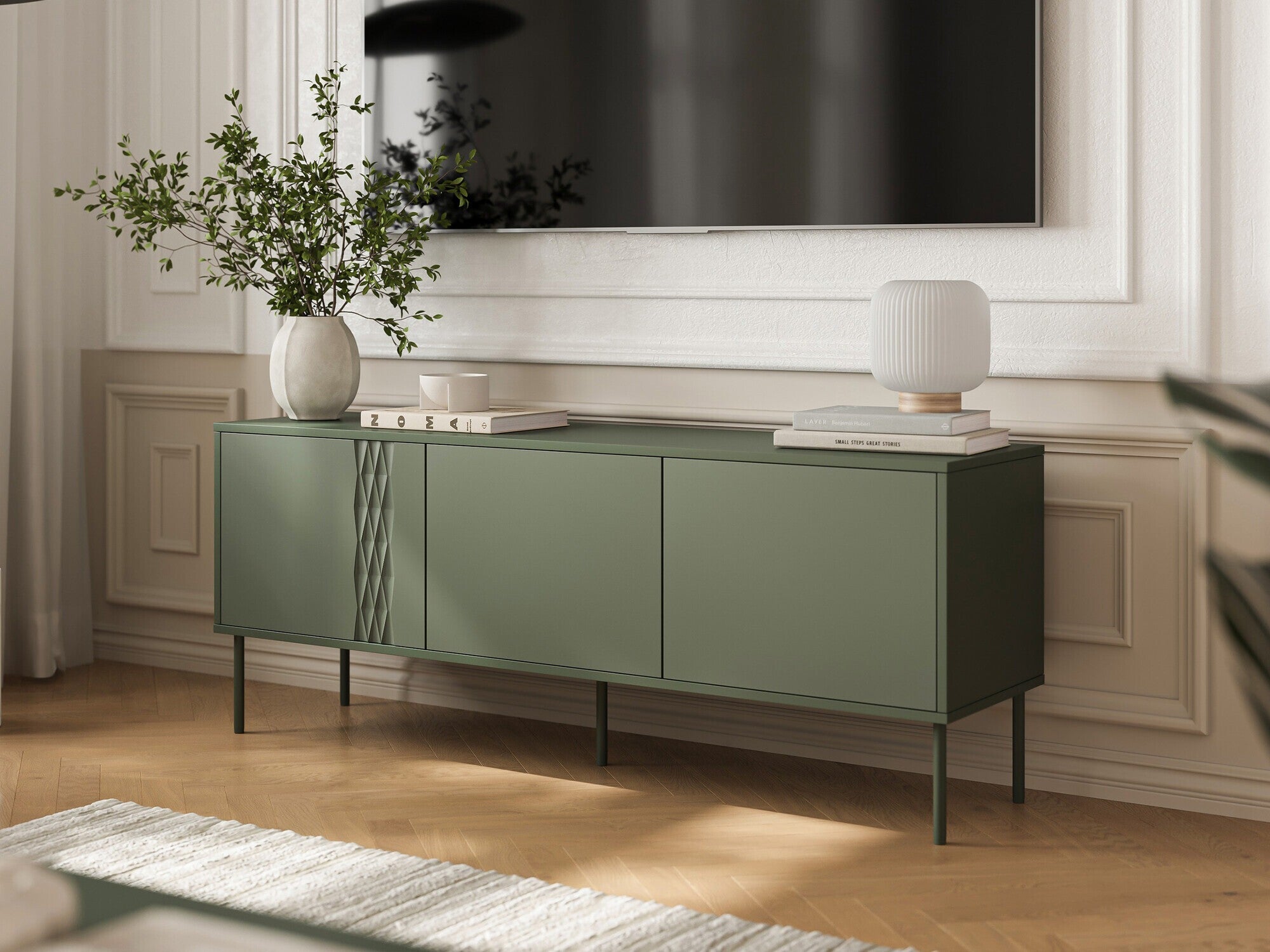 TV staliukas TRESSE 150 3D, Spalva: Žalia