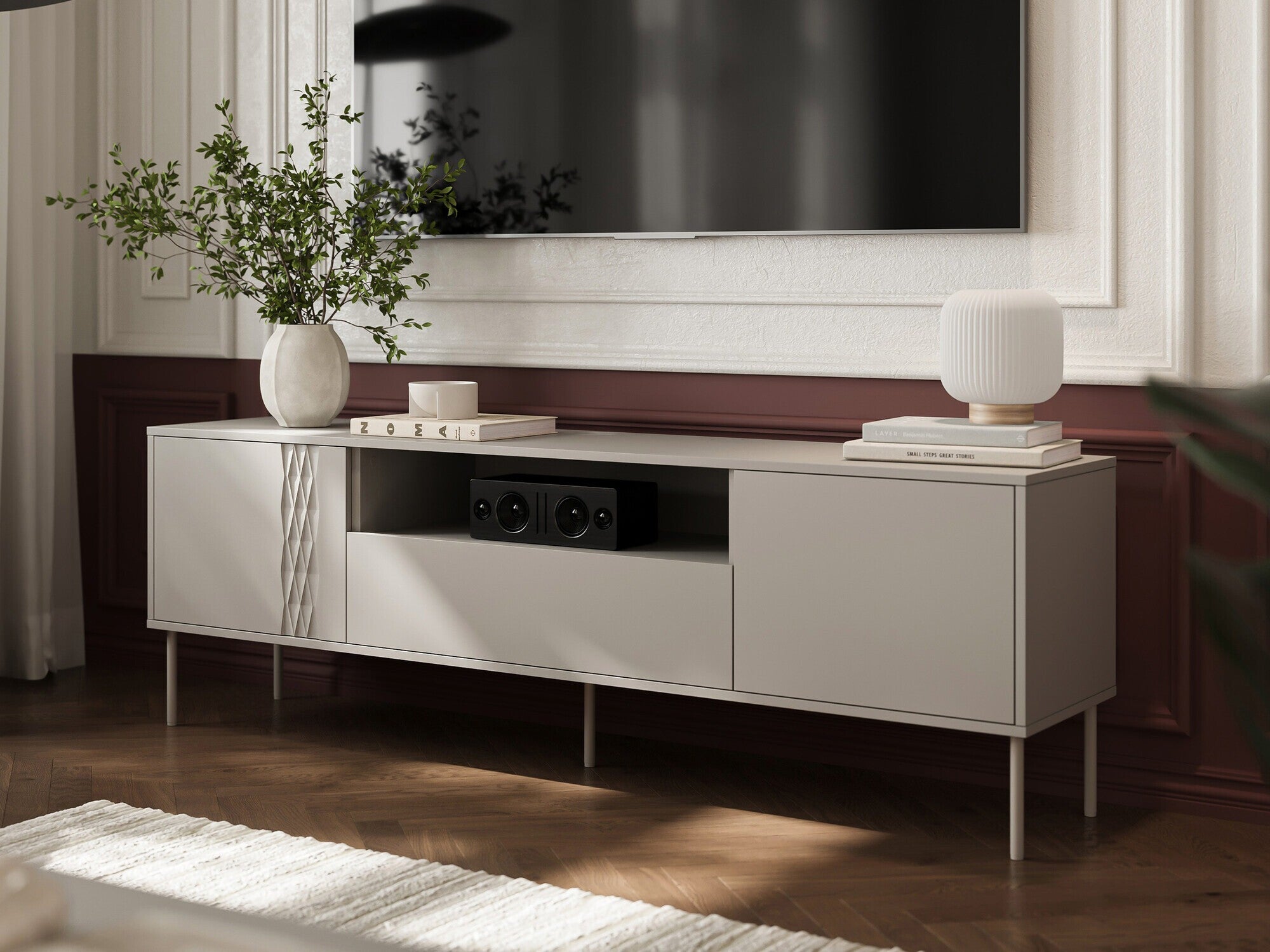 TV staliukas TRESSE 180 EF, Spalva: Beige