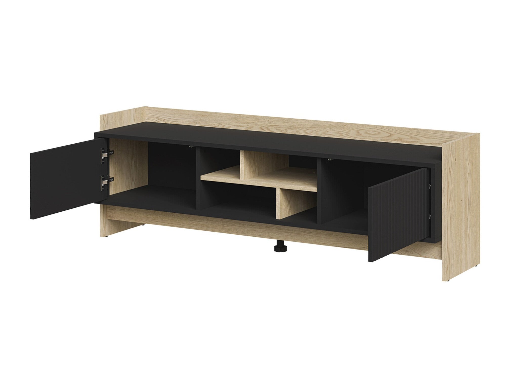 TV staliukas Szafka RTV PORTO 150 2D Dąb Cremona/Czarny