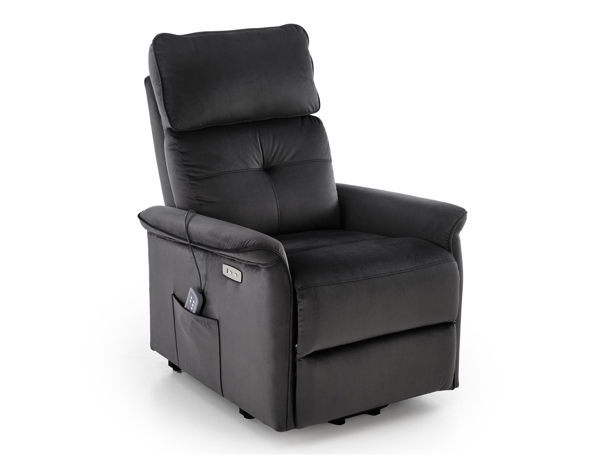 Fotelis reglaineris SEMIR 2 leisure kėdė, juoda V-CH-SEMIR_2-FOT-CZARNY (Juoda)