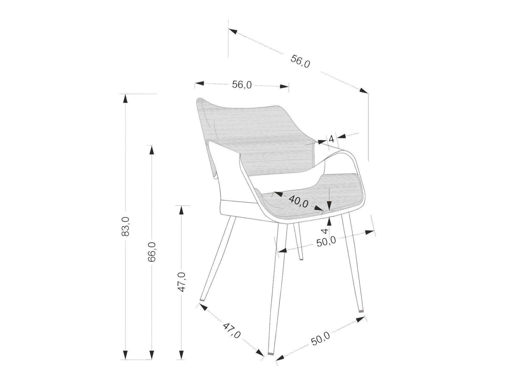 Kėdė K586 kėdė, color: graikinis riešutas / juoda V-CH-K/586-KR