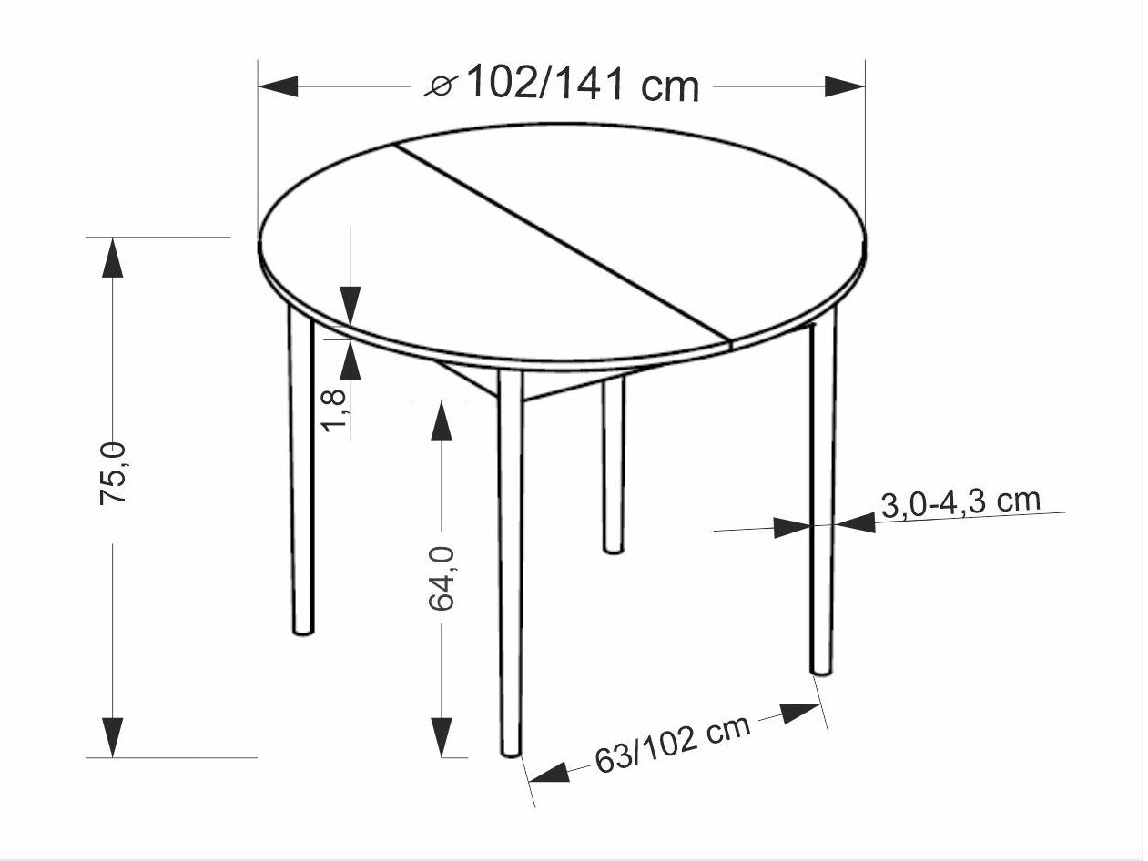 Stalas PIVOT extension stalas top - artisan ąžuolas, kojos - juoda V-PL-PIVOT-ST-ARTISAN/CZARNY (Juoda + Artisan ąžuolas)