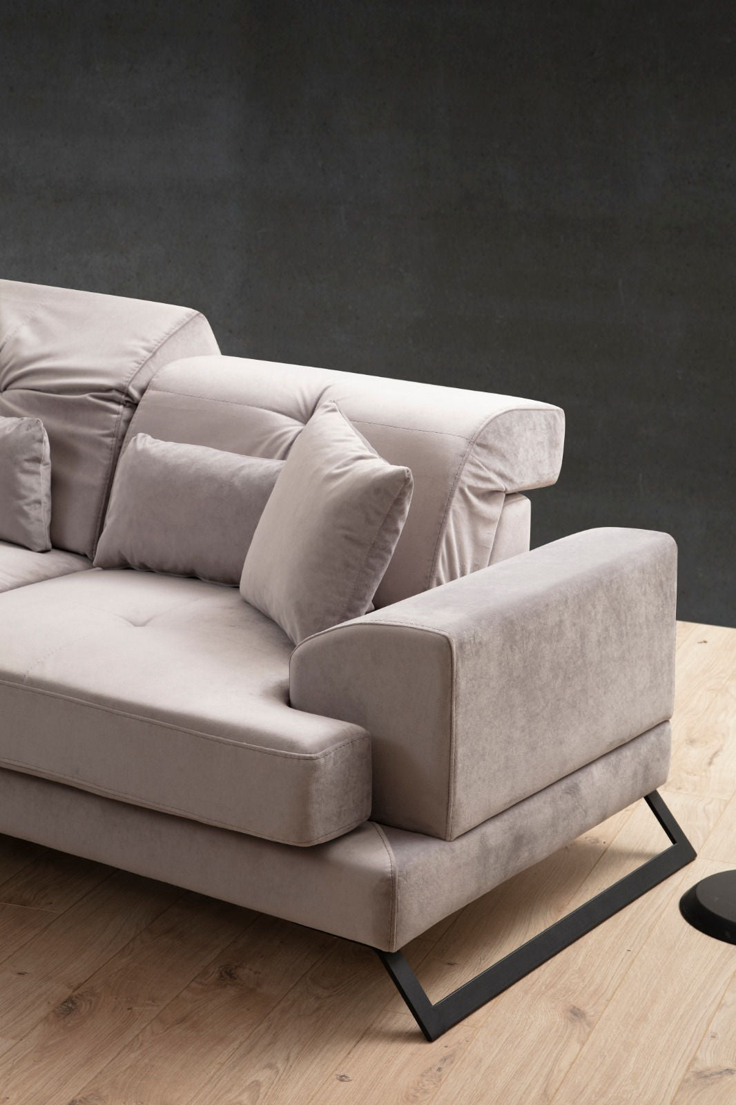 Minkštas kampas Frido Left (Chl+3R) - Light Grey