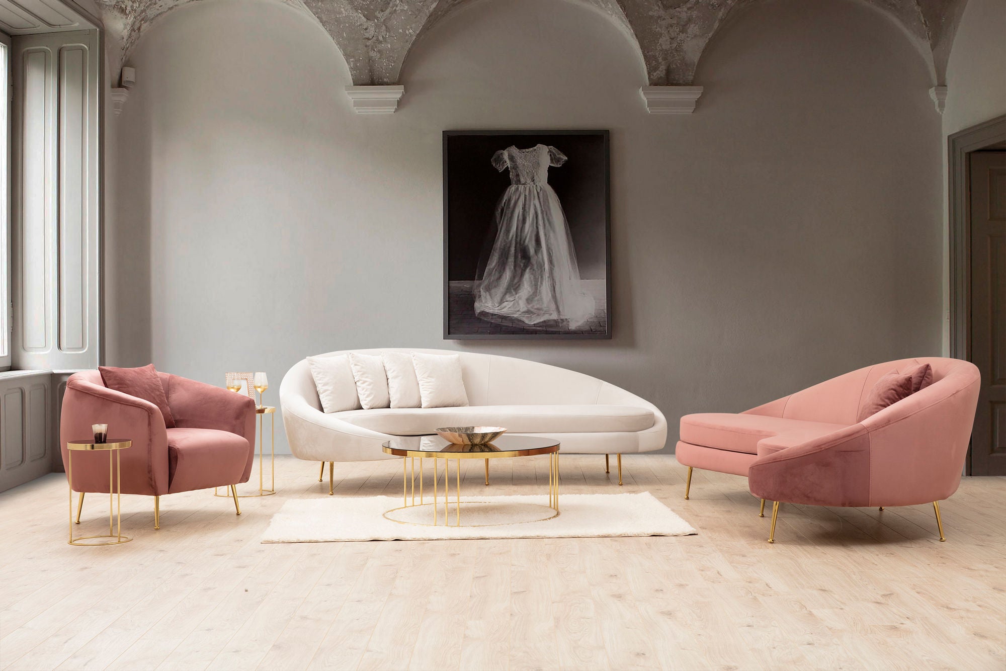 Sofa Eses Right - Pink