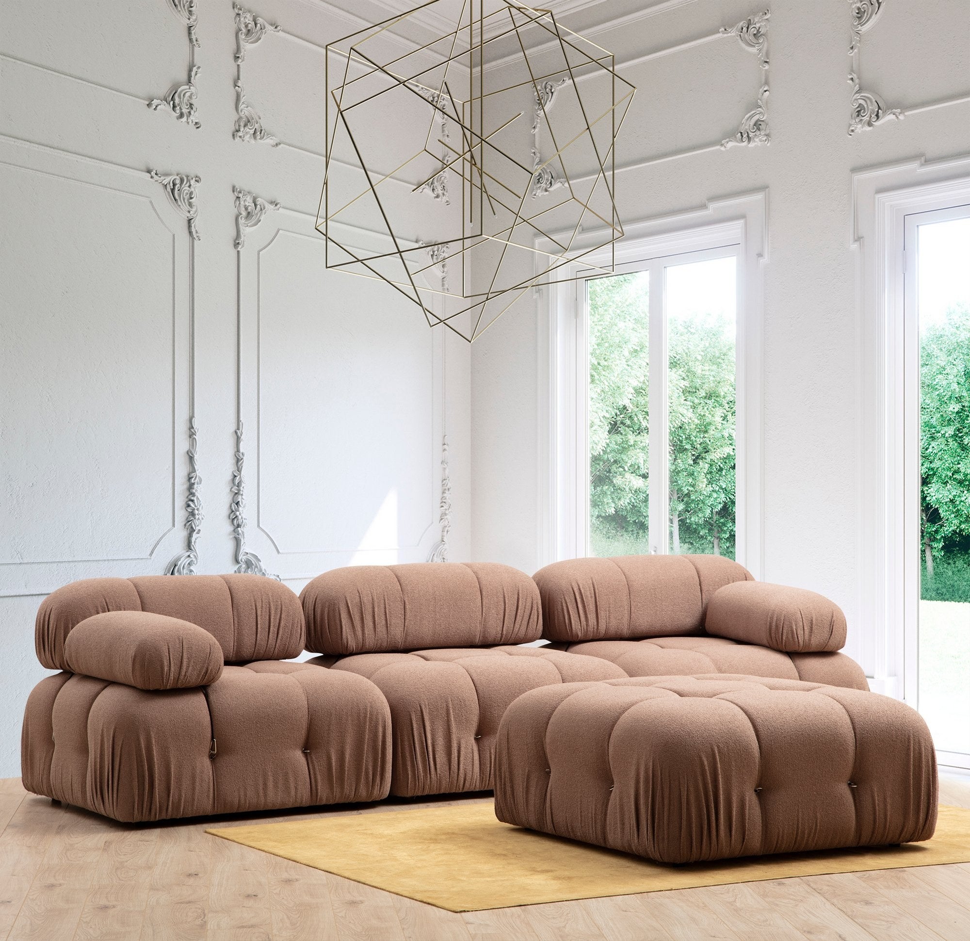 Pufas Bubble Pouffe - Brown Bouclette