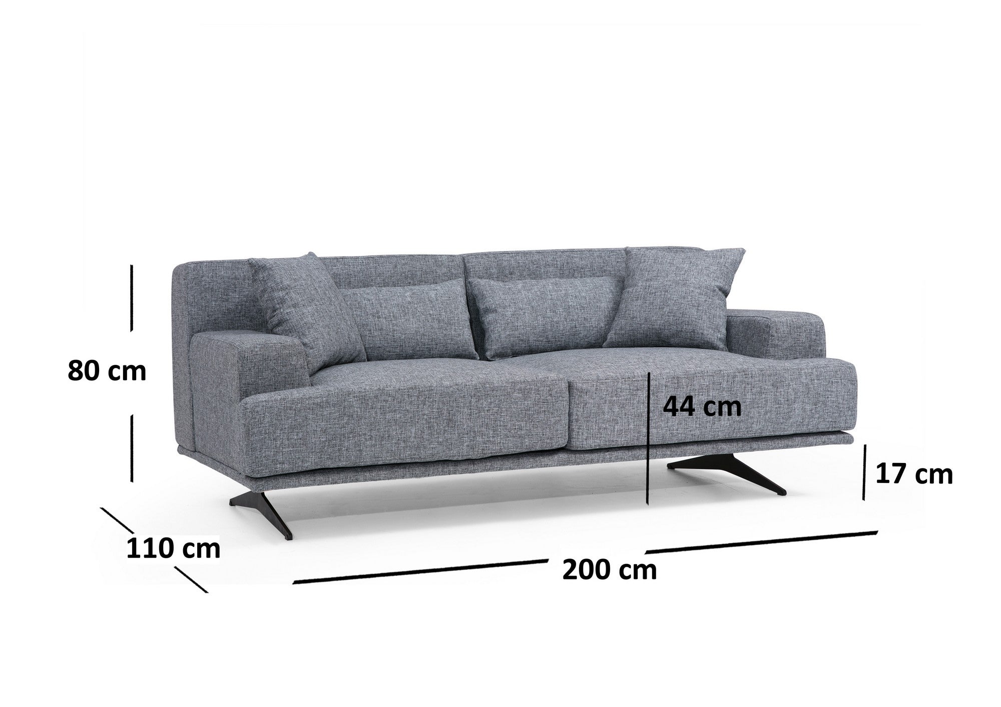 Sofa Bentley 2 Seater - Grey