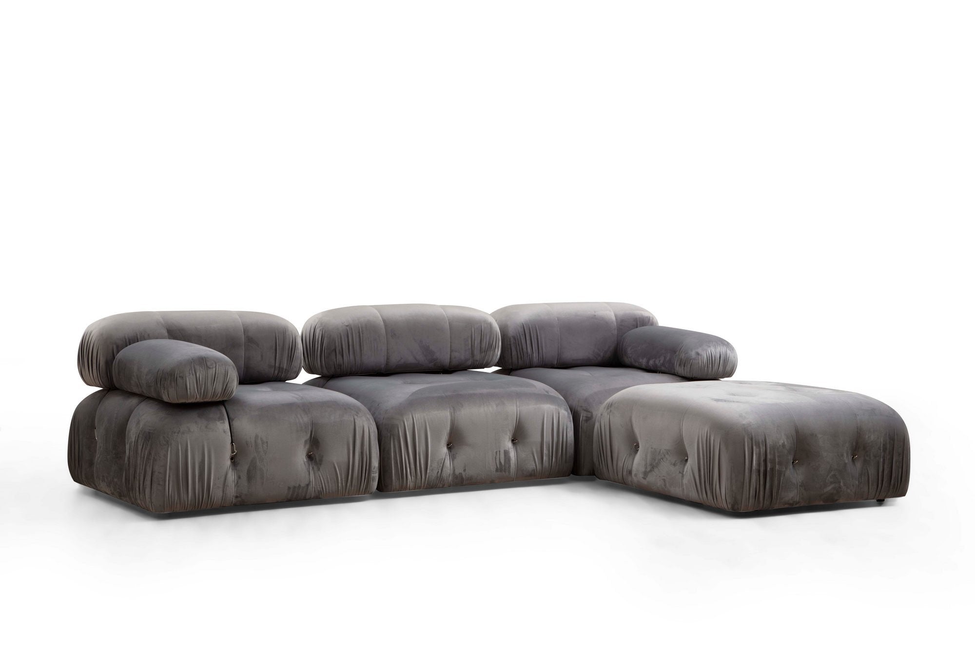 Minkštas kampas Bubble Corner ( L1-O1-1R -Puf) - Grey
