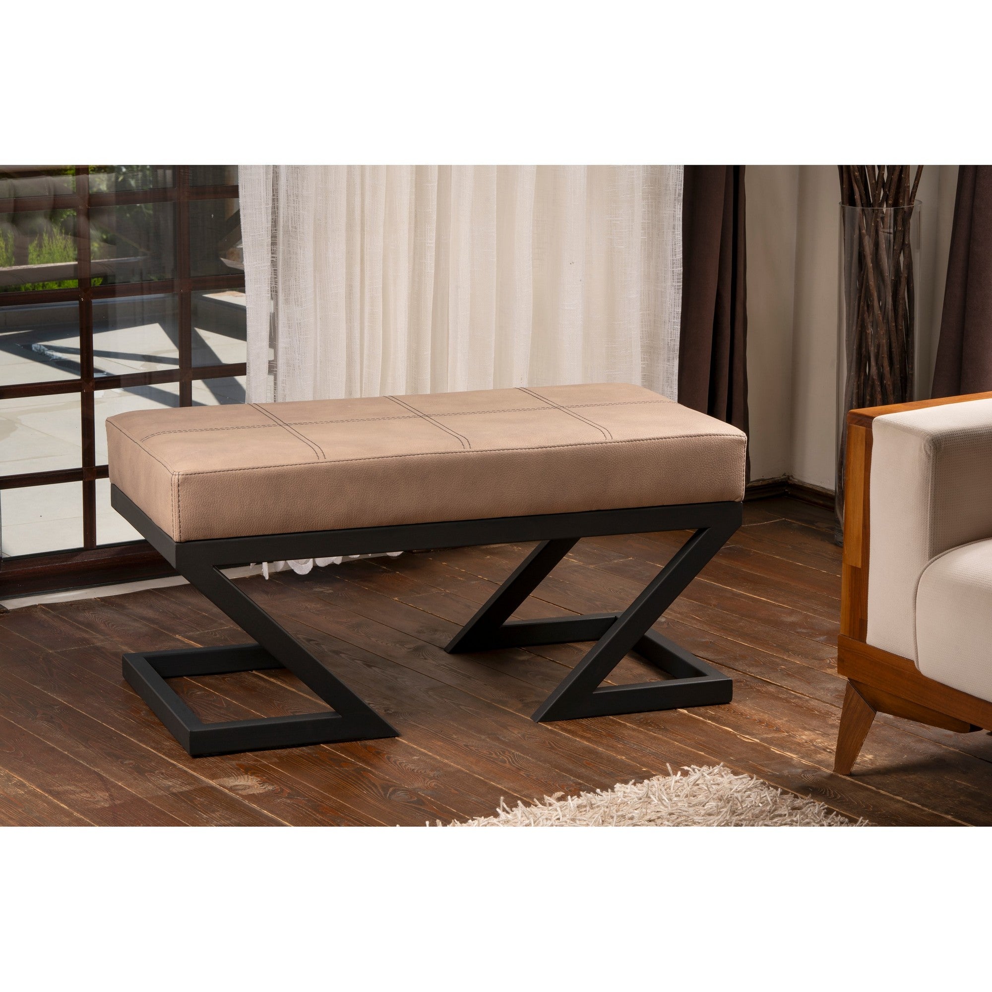Pufas Ago Metal Profil Ayakli - Beige